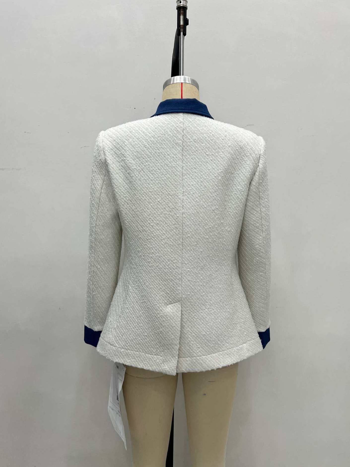 LAPEL FOUR-POCKET CHANEL-STYLE PATCHWORK COAT_CWOJA00771