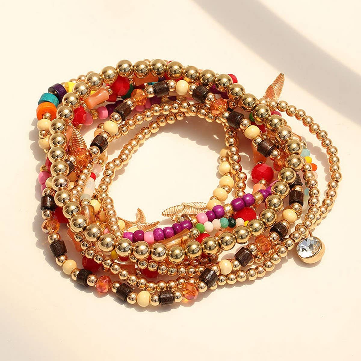 Starfish Beach Anklet Set ??Summer Boho Style_CWMM6342