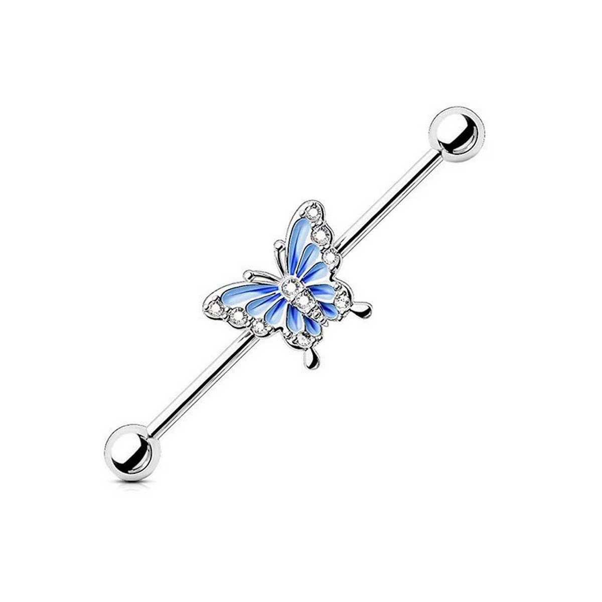 Enamel Butterfly Piercing Set - Belly, Ear, Nose