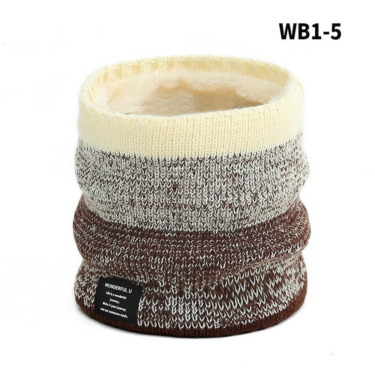 WINTER THICK GRADIENT WOOL KNITTED SCARF FOR WOMEN