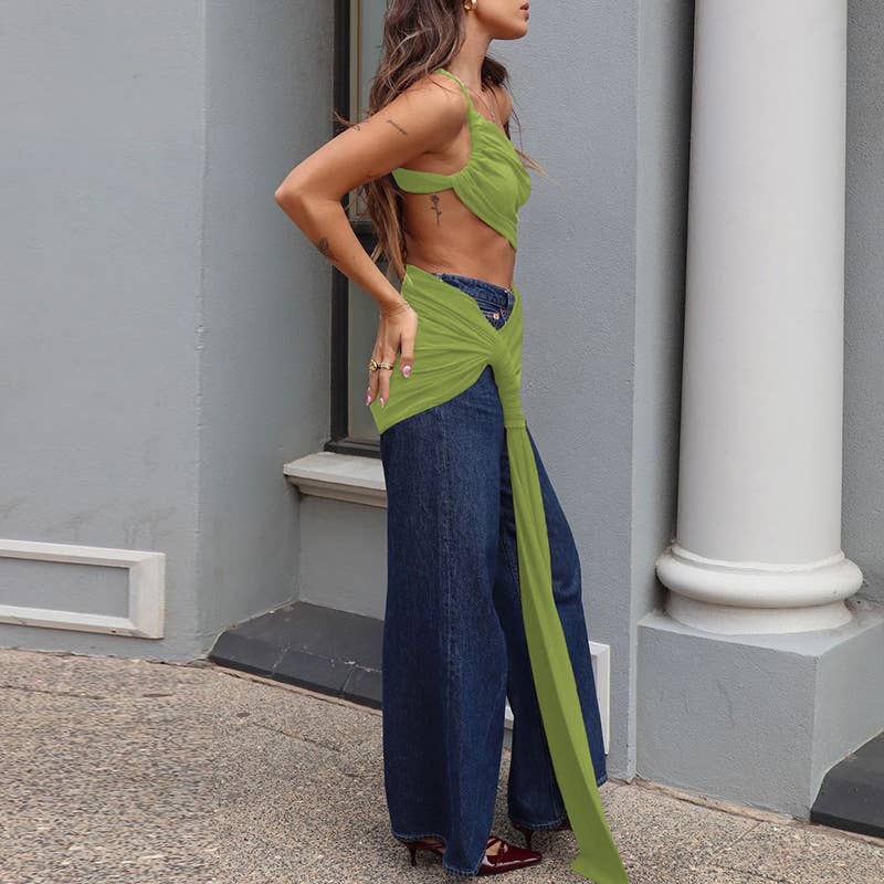 One Shoulder Cutout Ruched Bodycon Dress