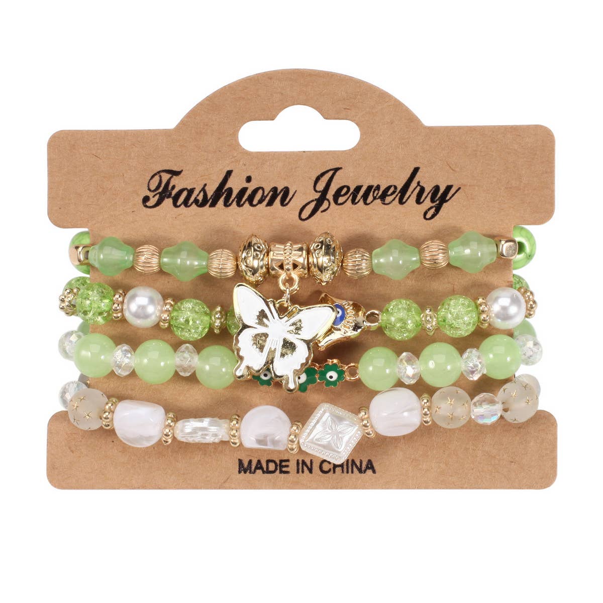 MULTI-LAYER BUTTERFLY AND FLOWER BRACELET