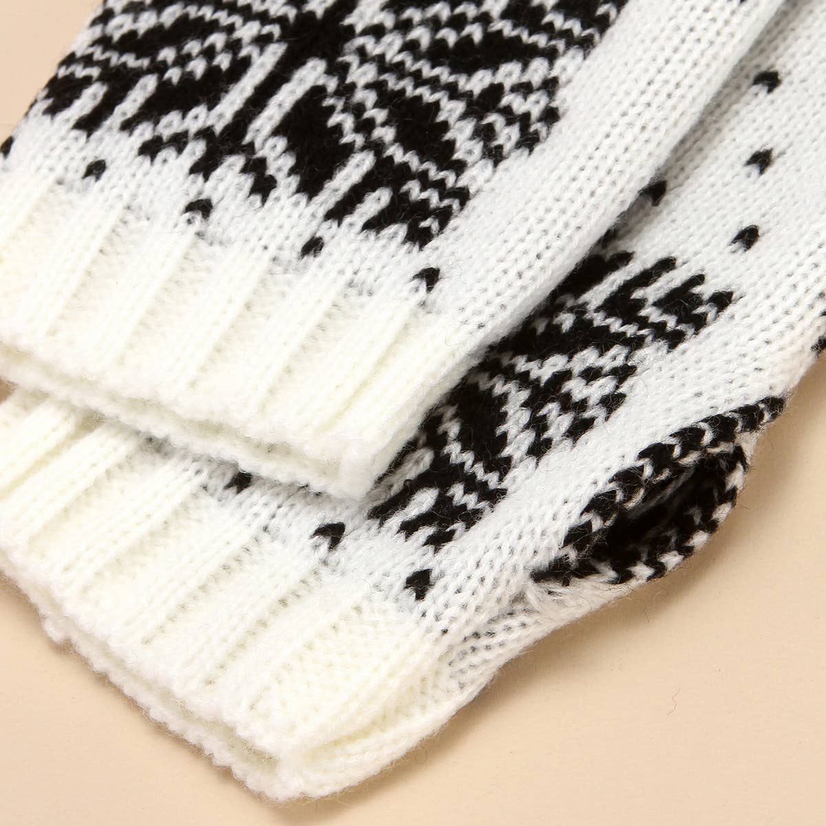 CHRISTMAS SNOWFLAKE HALF FINGER WARM GLOVES_CWAG0089