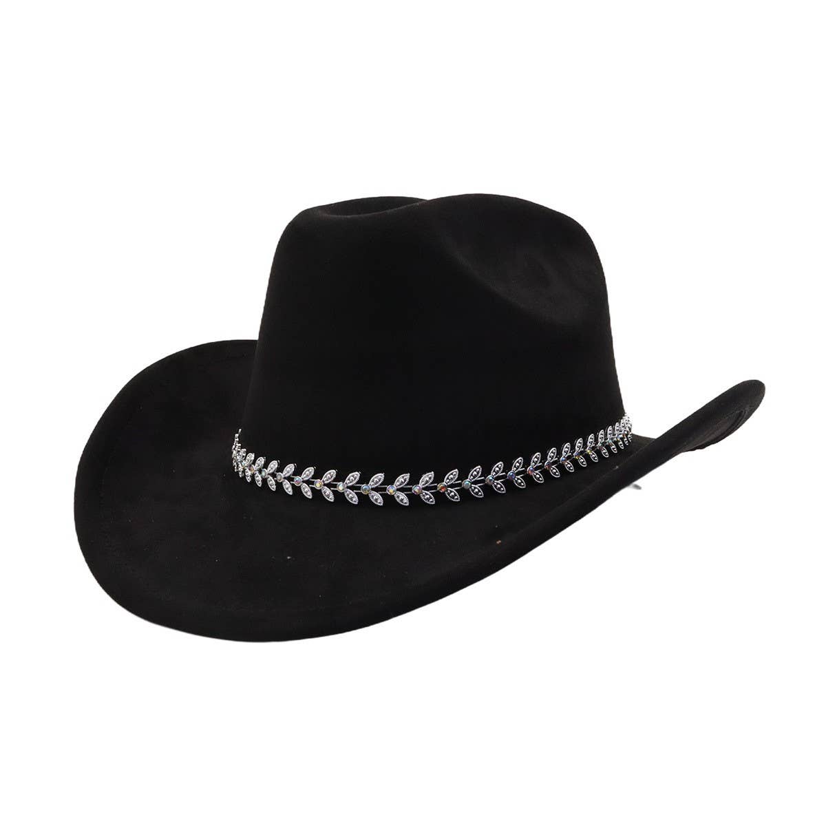 Western Ethnic Suede Cowboy Fedora Jazz Hat_CWAH04447