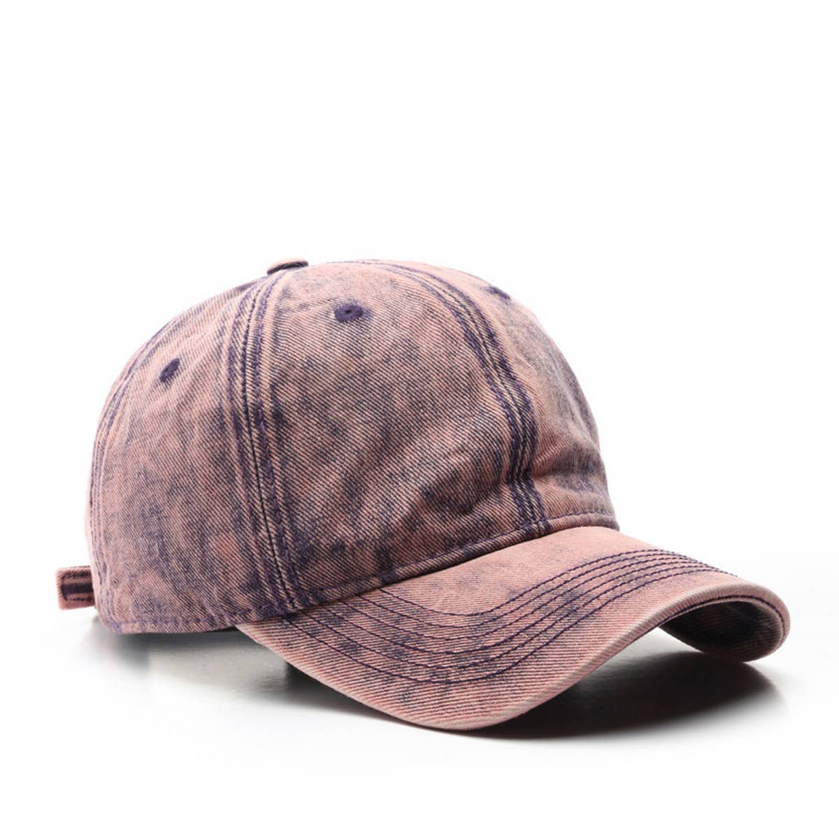 CWAH3211_WASHED DENIM SOLID COLOR SUN VISOR BASEBALL CAP