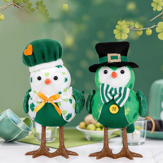 ST. PATRICK'S PARTY GLOWING LIGHT GREEN BIRD DOLL_CWMM3445