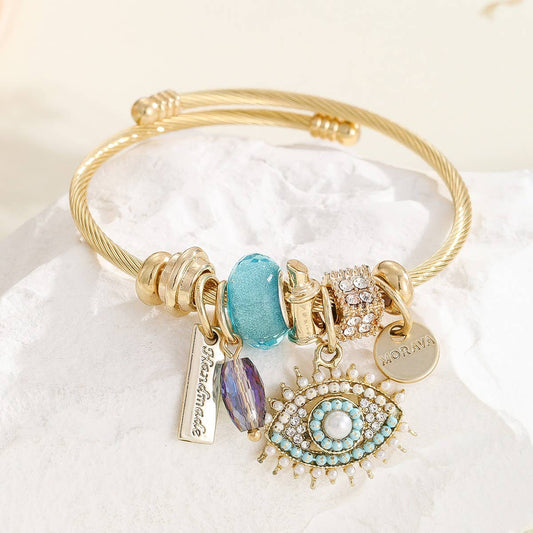 DIY Gold Stainless Steel Adjustable Couple Bracelet