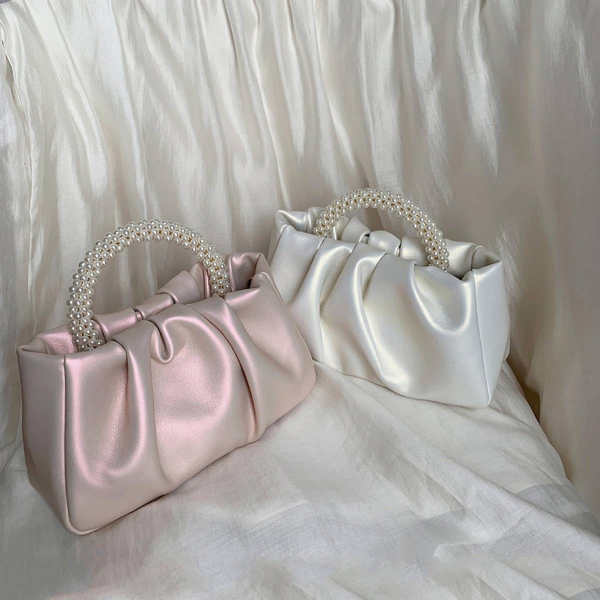 CWAB4845_FASHION PLEATED SWEET HANDBAG EVENING BAG