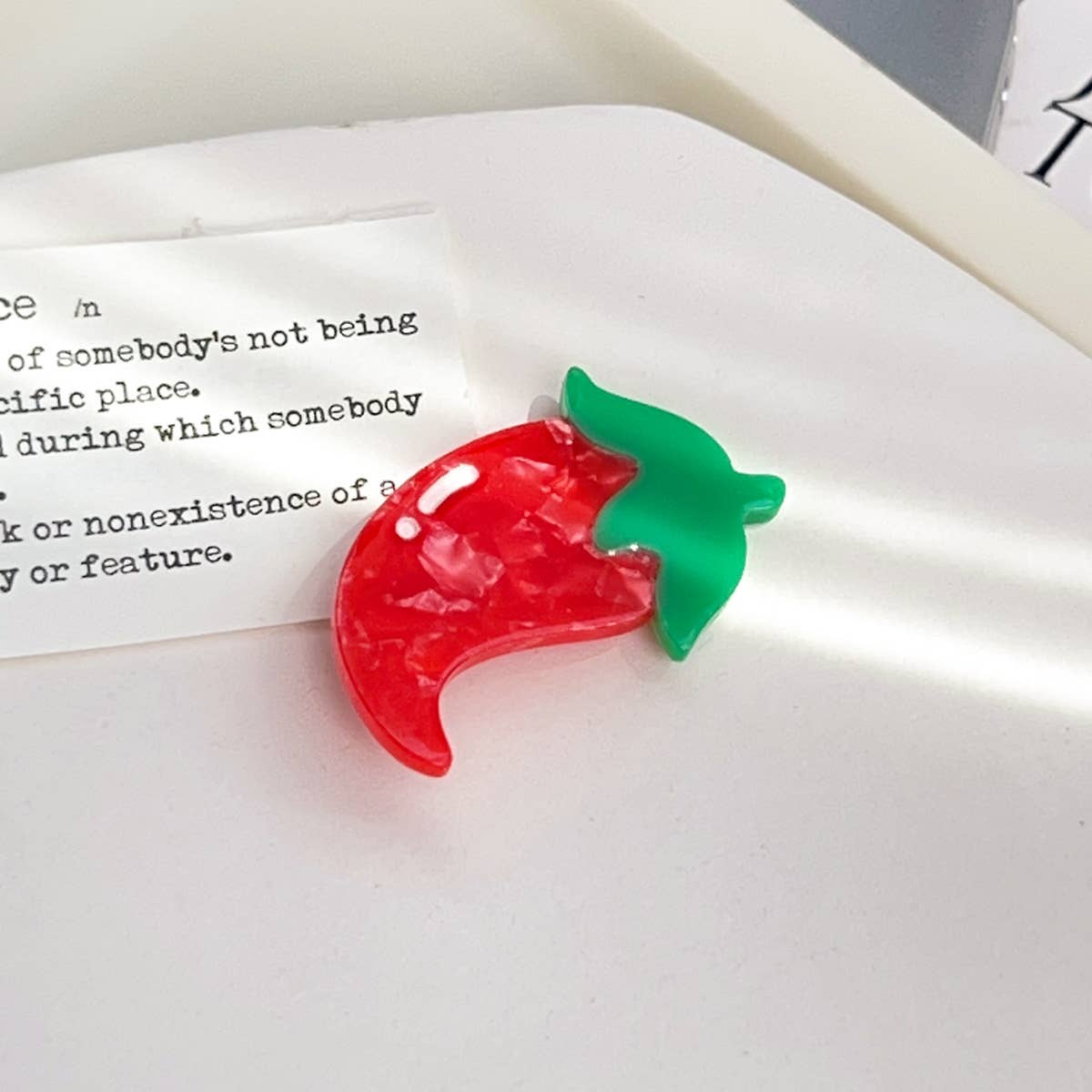 Fruit and vegetable acetic acid hair clips