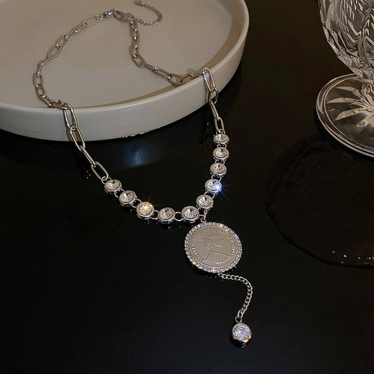 FRENCH LETTER STITCHING CHAIN NECKLACE