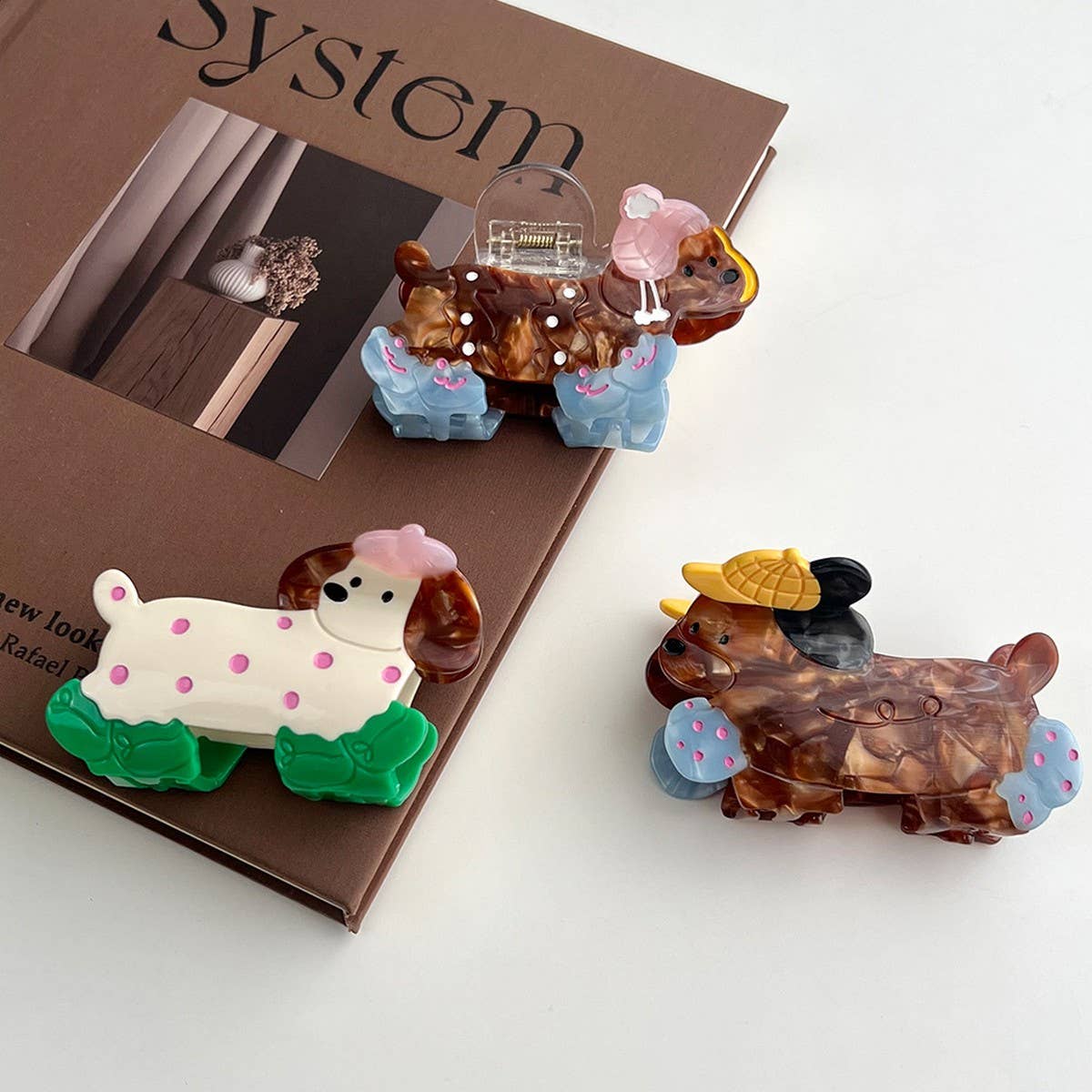 Cute Cartoon Dog Acetate Clip ?Chic Simple Hairpin