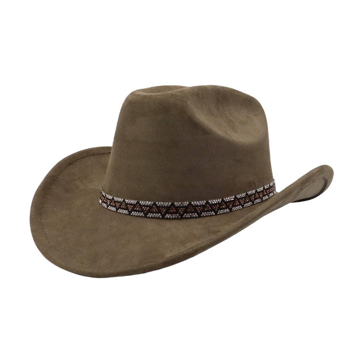 Men & Women Suede Cowboy Fedora Ethnic Design_CWAH04420