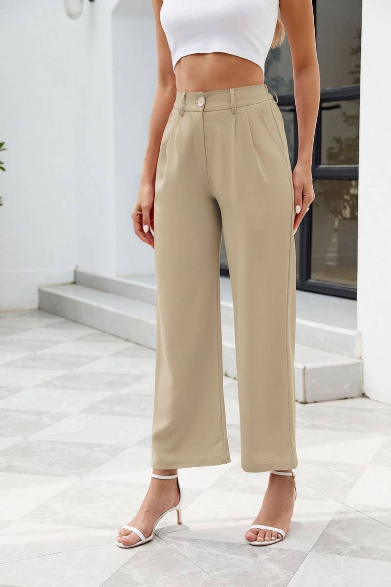 CWBLP1802_WIDE-LEG HIGH WAIST BELT POCKET TROUSERS