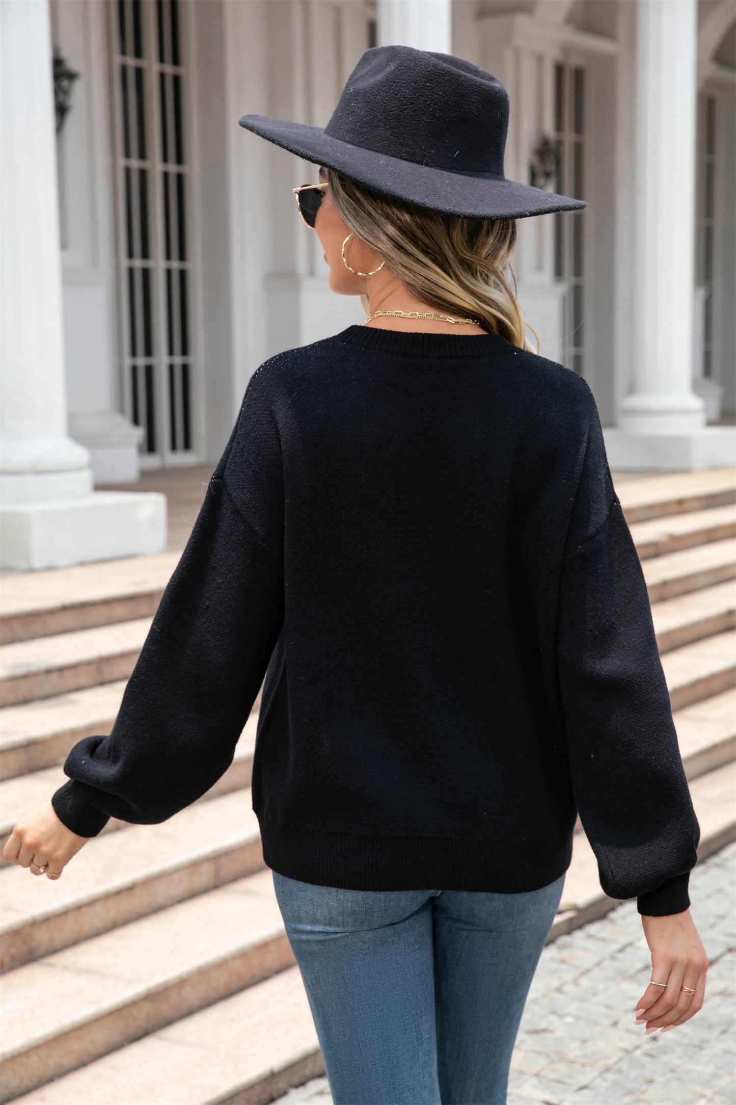 WOMEN LOVELY HEART PRINT PULLOVER SWEATSHIRT_CWOSWL1553