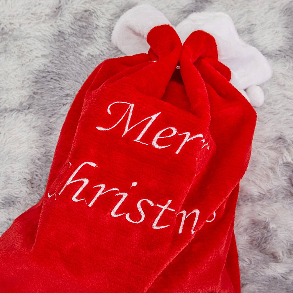 CWMM9721_CHRISTMAS PLUSH LETTER EMBROIDERED GIFT BAG