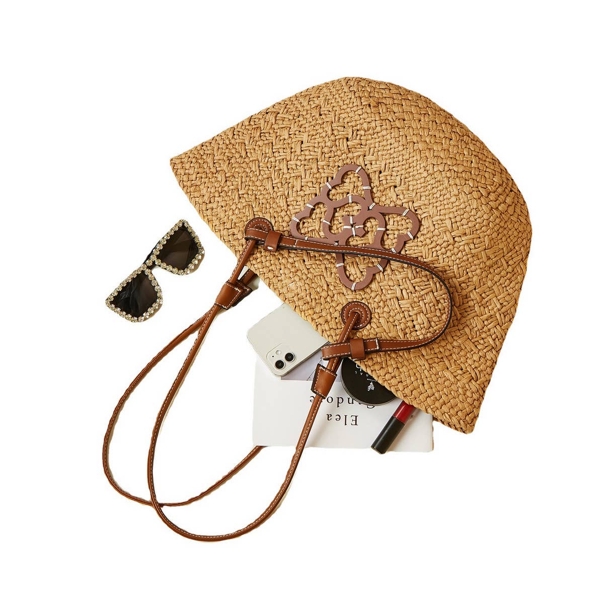 WOMEN HOT SELLING HAND-HELD SHOULDER STRAW BAG_CWAB1978