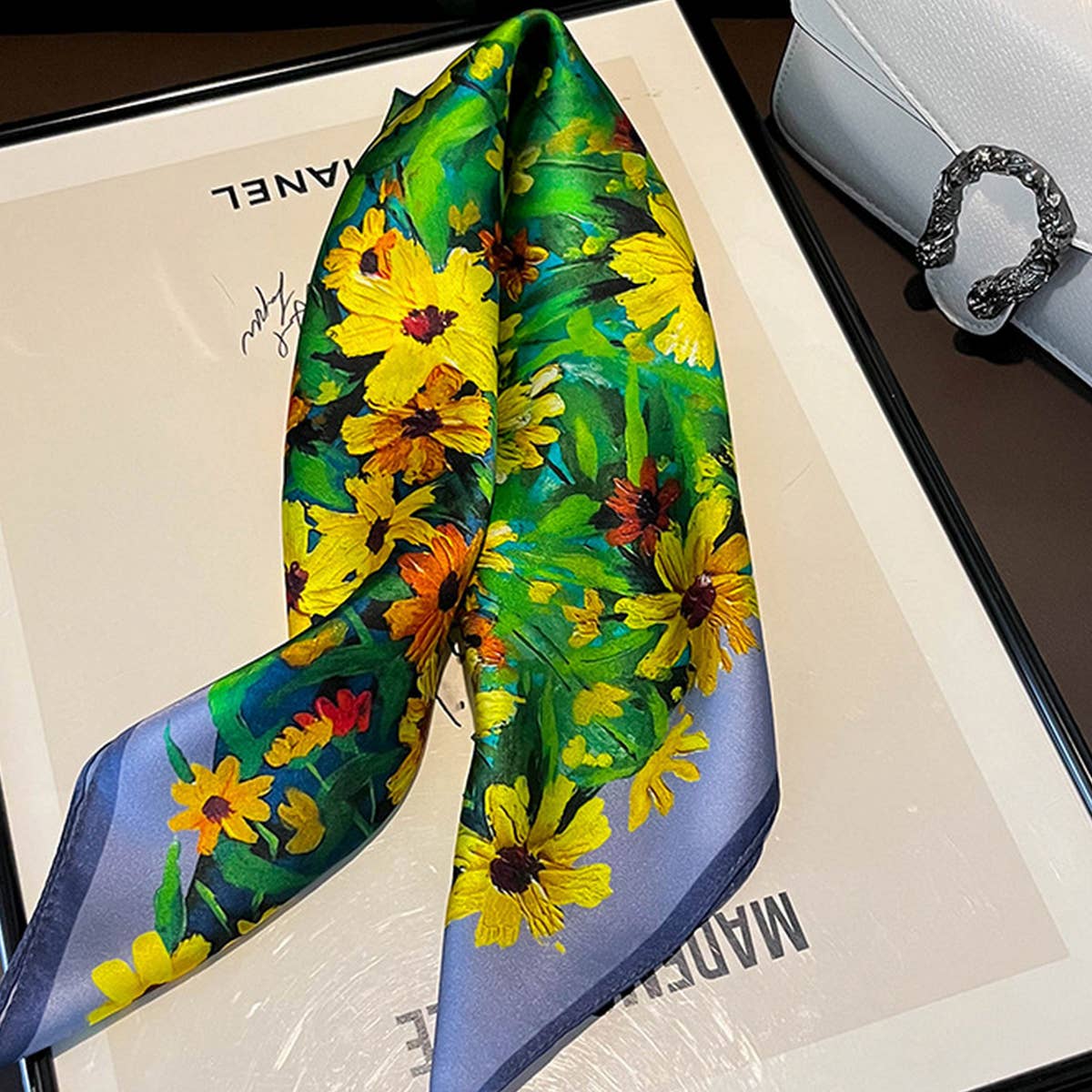 100% Silk Square Scarf-Fashionable Spring & Autumn_CWASC0562