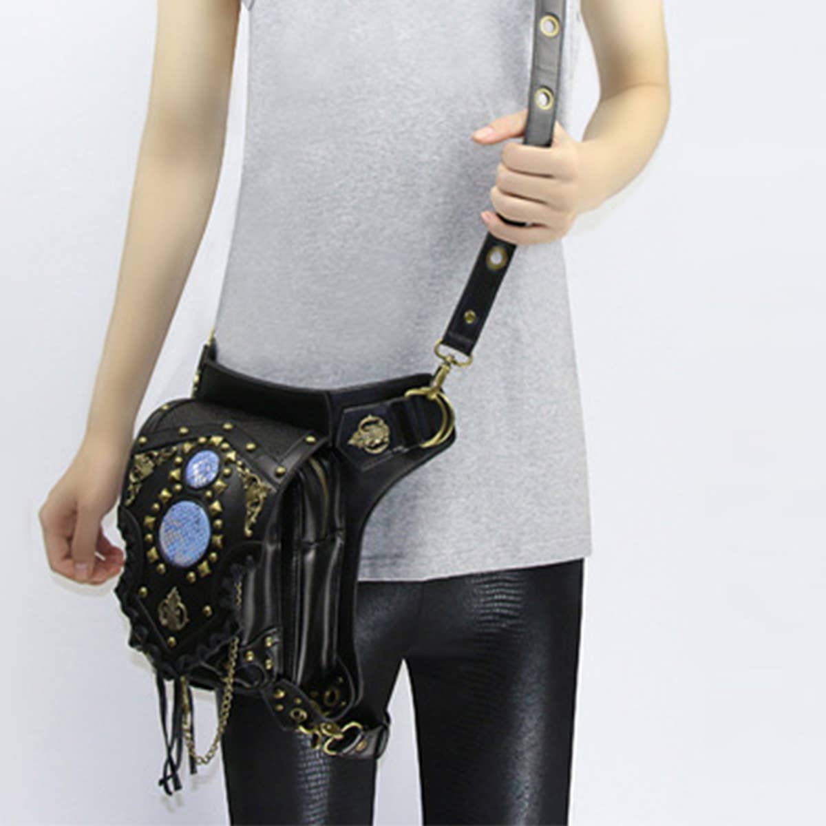 STEAMPUNK ONE-SHOULDER DIAGONAL BAG PURSE_CWAB0639