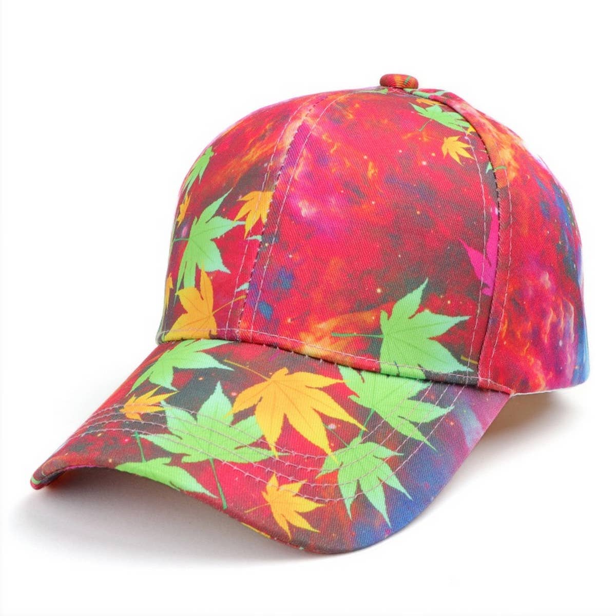 Skull Leaf Print Graffiti Baseball Cap - Sun Hat CWAH1549