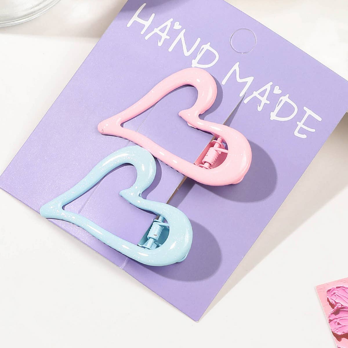 Colorful Enamel Hair Clip, Gradient Metal Duckbill_CWAHA1640