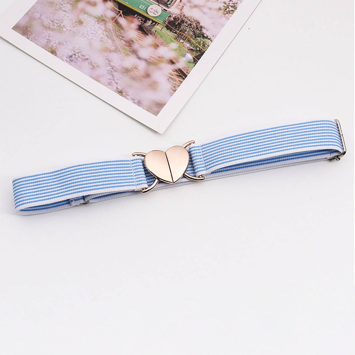 HEART HOOK ELASTIC ADJUSTABLE BRAIDED BELT_CWABE0679