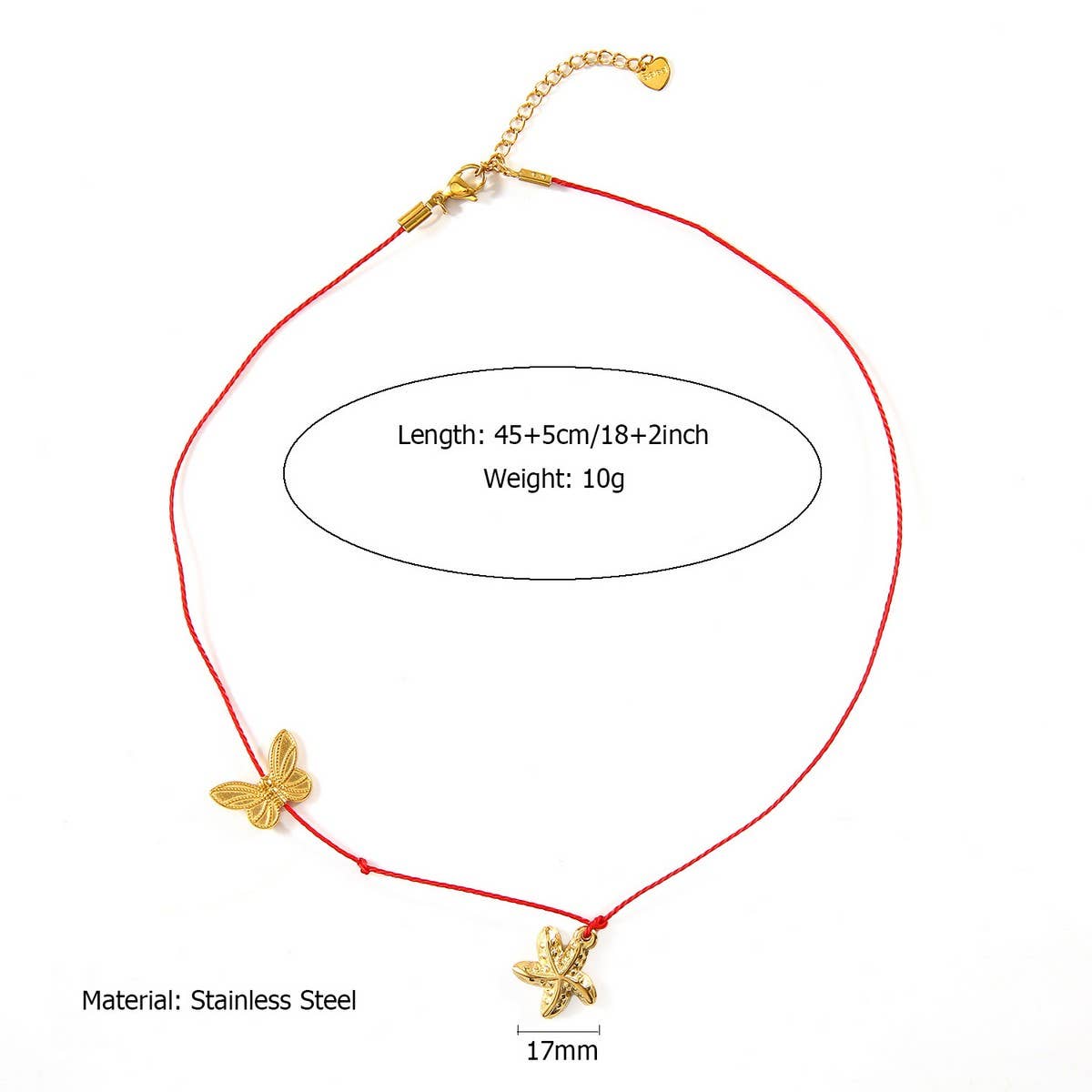 Starfish Eye Pendant Necklace Handmade Enamel_CWMM8872