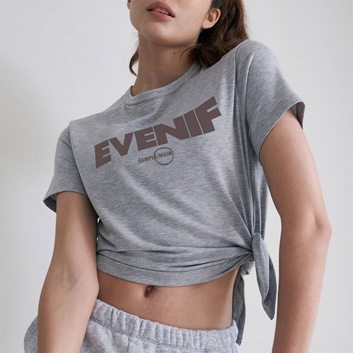 SPLIT PRINT PILATES BLOUSE