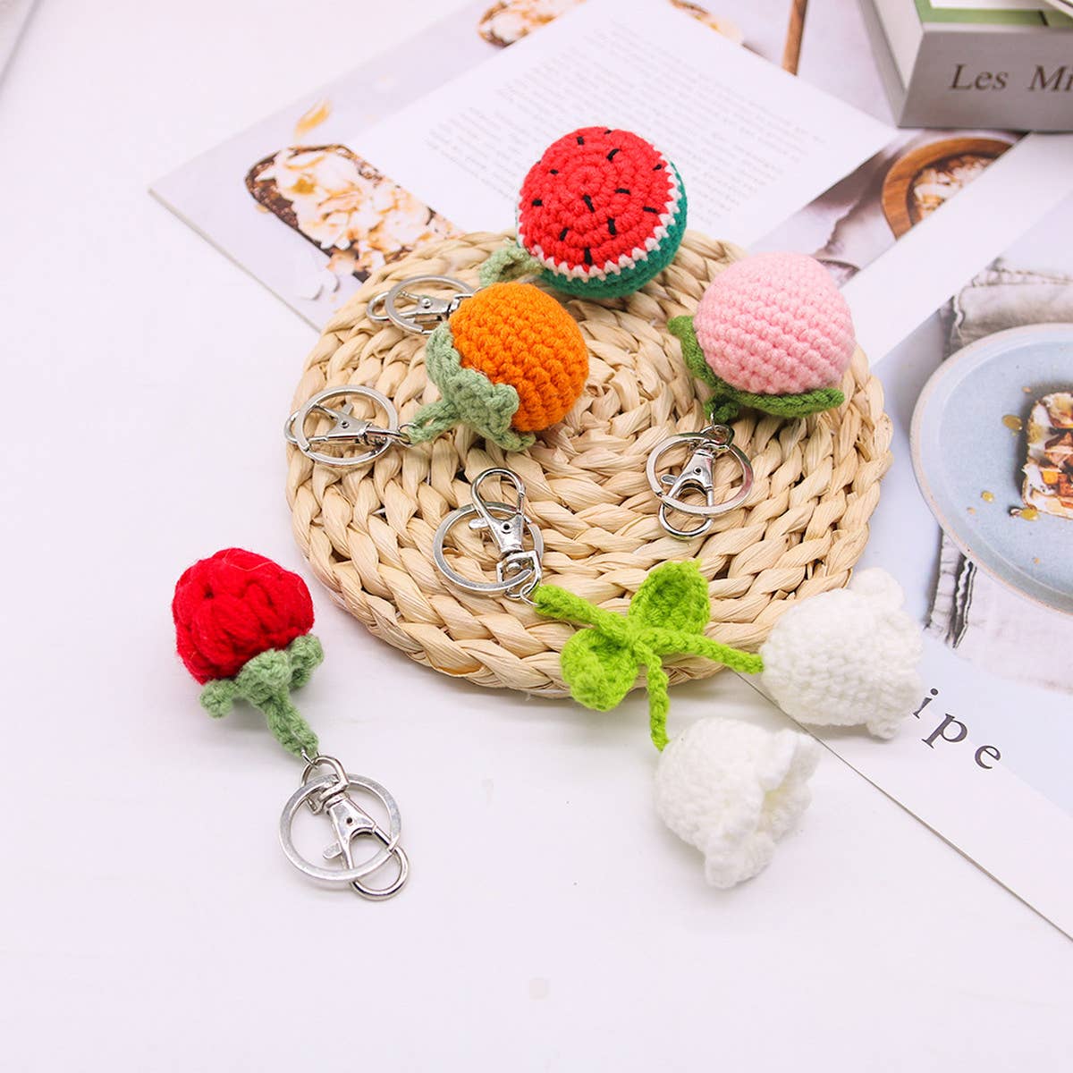 FRUIT HANDMADE TASSEL BRAIDED KEY