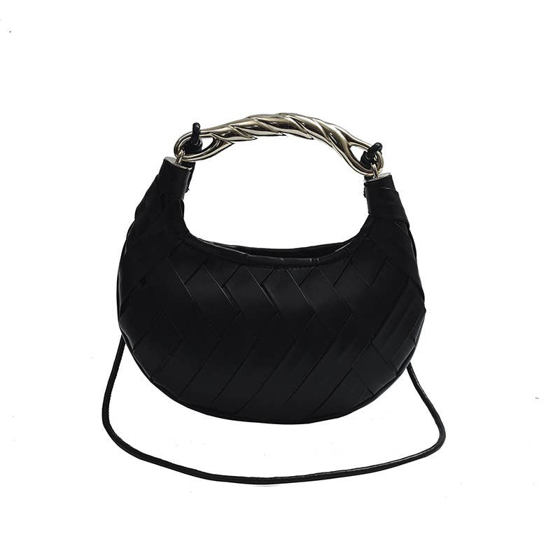 Fashionable niche woven hand-held crossbody bag