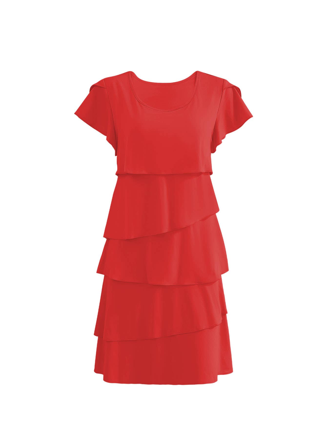 Temperament loose round neck flying sleeve dress