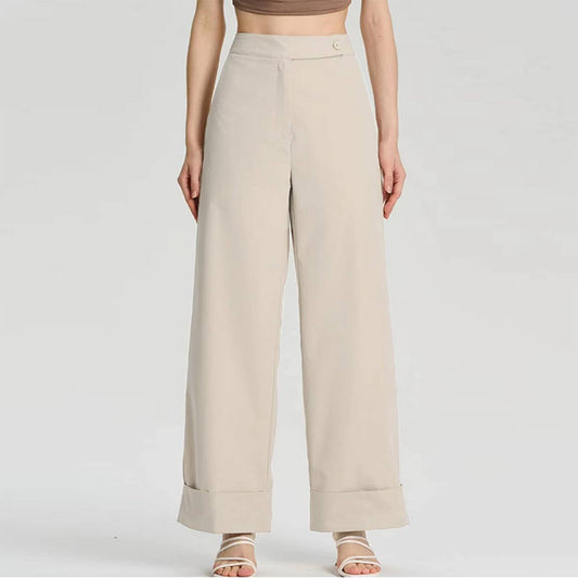 Trendy Wide-Leg High-Waisted Suit Slacks_Cwblp1061