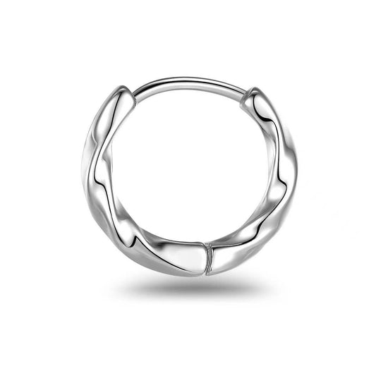 CLASSIC ROUND TWIST HOOP EARRINGS