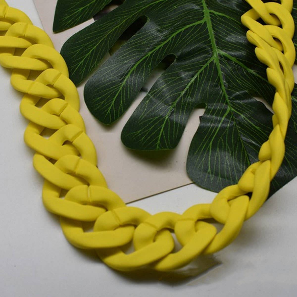 Matte Acrylic Resin Bag Chain -Textured Strap