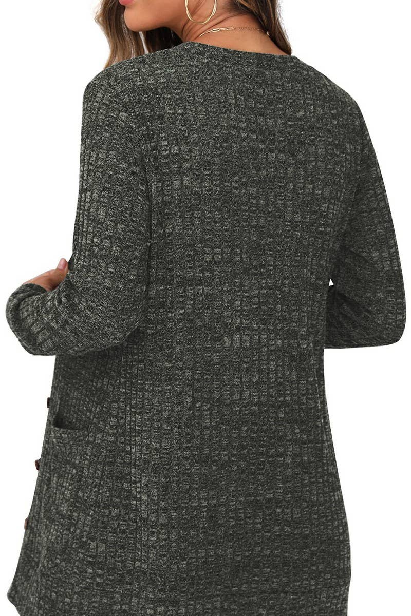 CWOCAL0569_Button Down Long Sleeve Casual Top