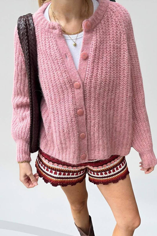 CWOCAL00749_CASUAL SIMPLE BUTTON LONG SLEEVE SHIRT SWEATER