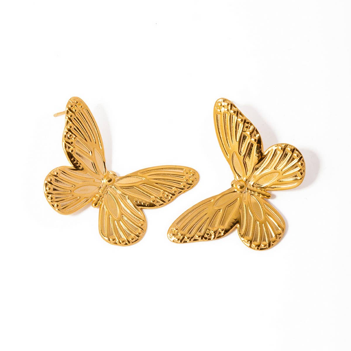 BUTTERFLY GOLD VINTAGE HOLLOW EARRINGS_CWAJE1378