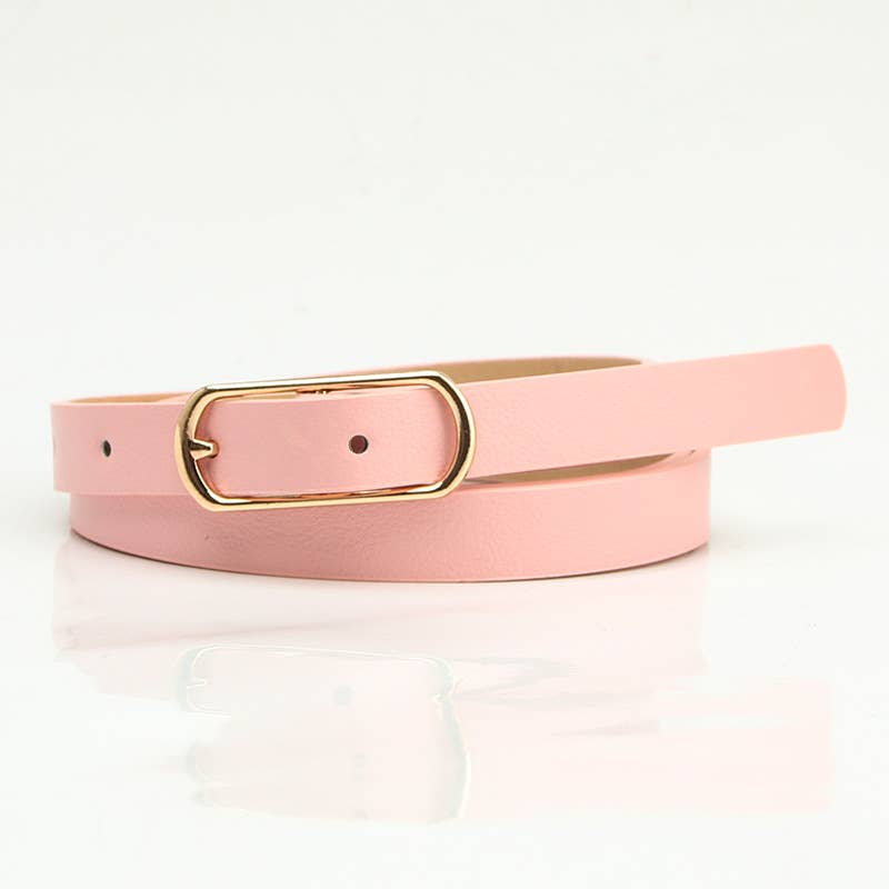 Versatile multi-color women's thin waist belt