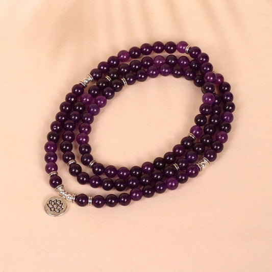 108 PURPLE BEADED BRACELETS WITH STRETCHY BANDS_CWAJE3940