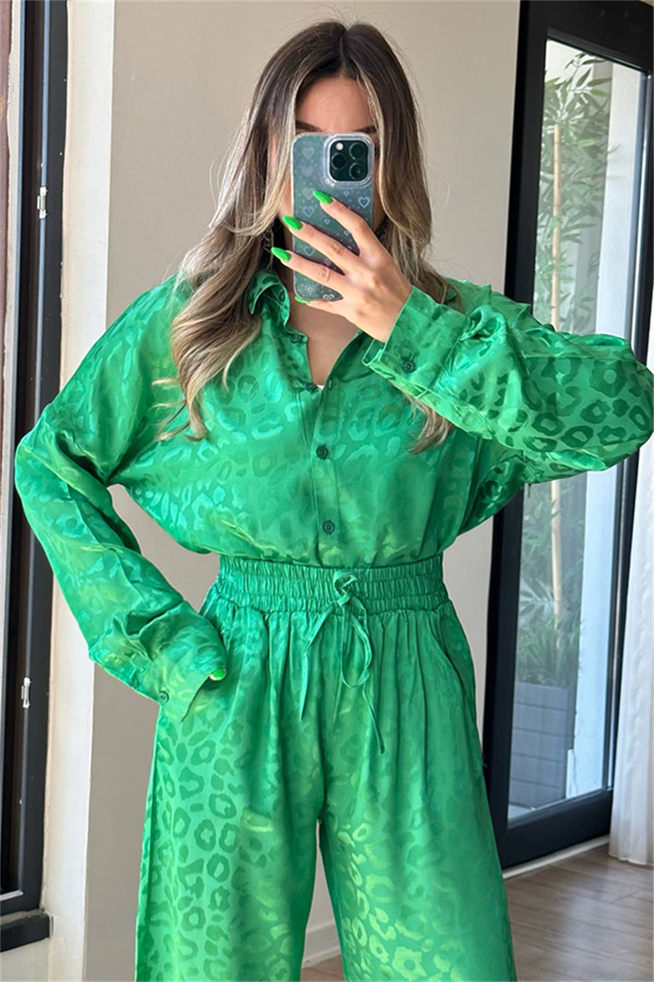 LONG SLEEVE LEOPARD PRINT FASHION WOMEN'S SUIT