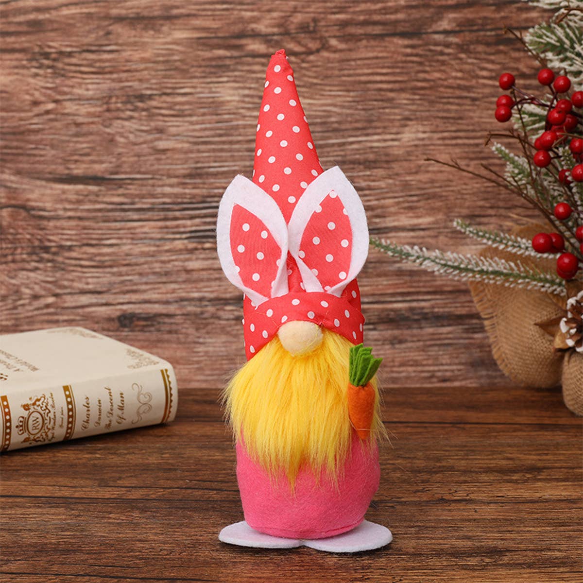 CWMM9488_EASTER COLORFUL RABBIT EAR POINTY HAT ORNAMENTS