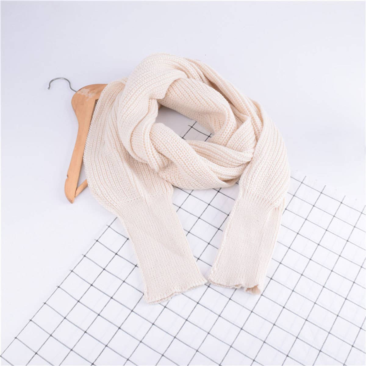 Knitted Sleeve Scarf Shawl for Men & Women Winter