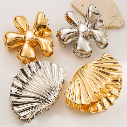 Floral Metal Geometric Hair Claw Clip ? Chic Style