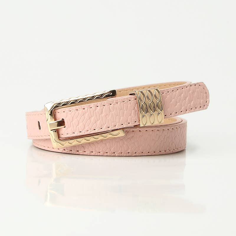 Versatile dopamine-colored women's thin belt