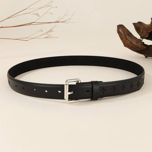 Semi Hollow Edge Belt Business Casual for Jeans_CWABE1245