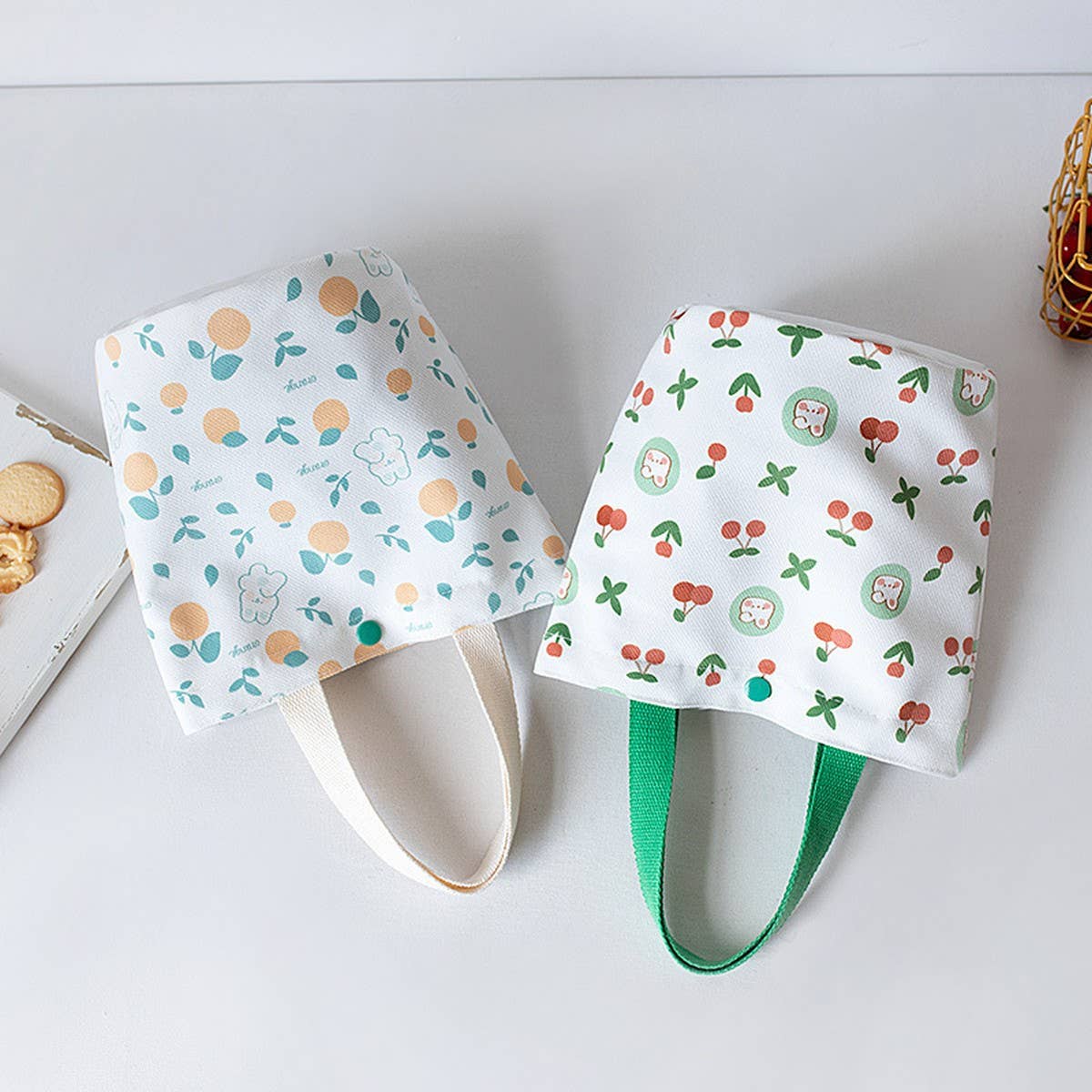 Summer Canvas Bucket Tote Bag for Girls, Small_CWAB5668