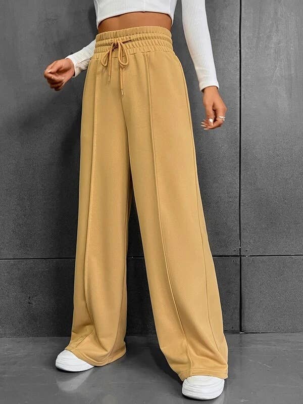 Straight-leg loose sweatpants and wide-leg pants