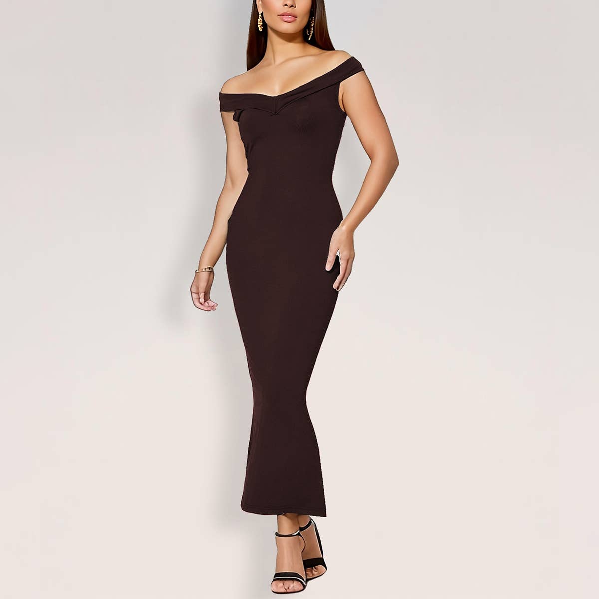 SEXY SLIM-FIT TUXEDO DRESS WITH HIP WRAP