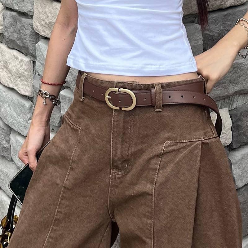 Maillard distressed loose-cut straight-leg jeans