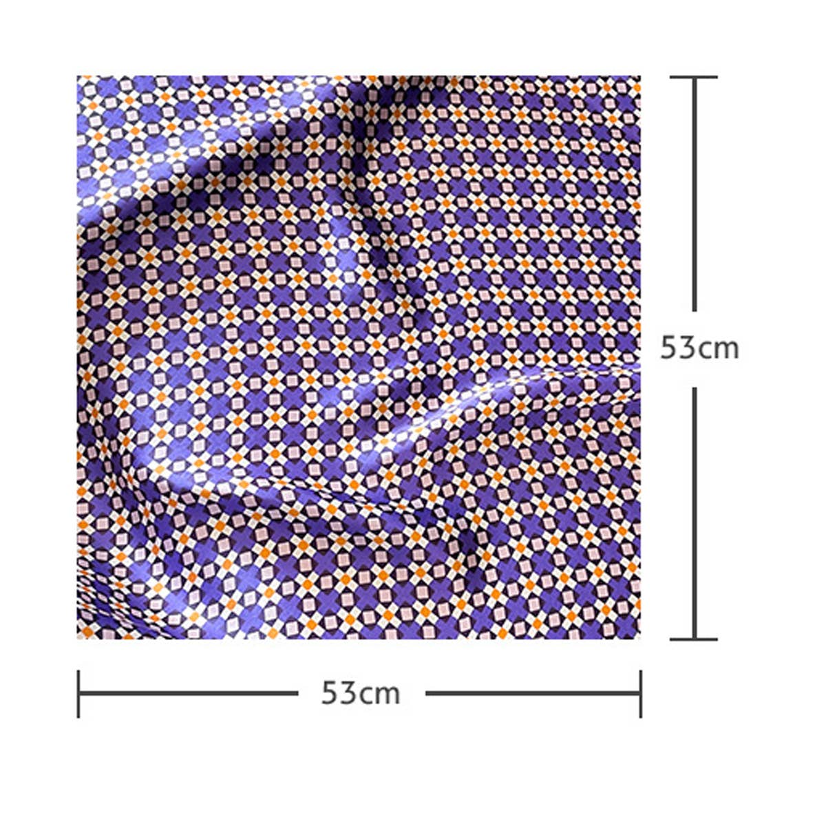Purple Floral Silk Scarf - Elegant Square Scarf_CWASC0626