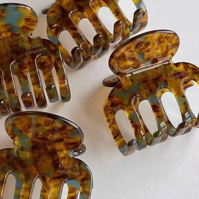 Retro acetate board hair clips with elegant style